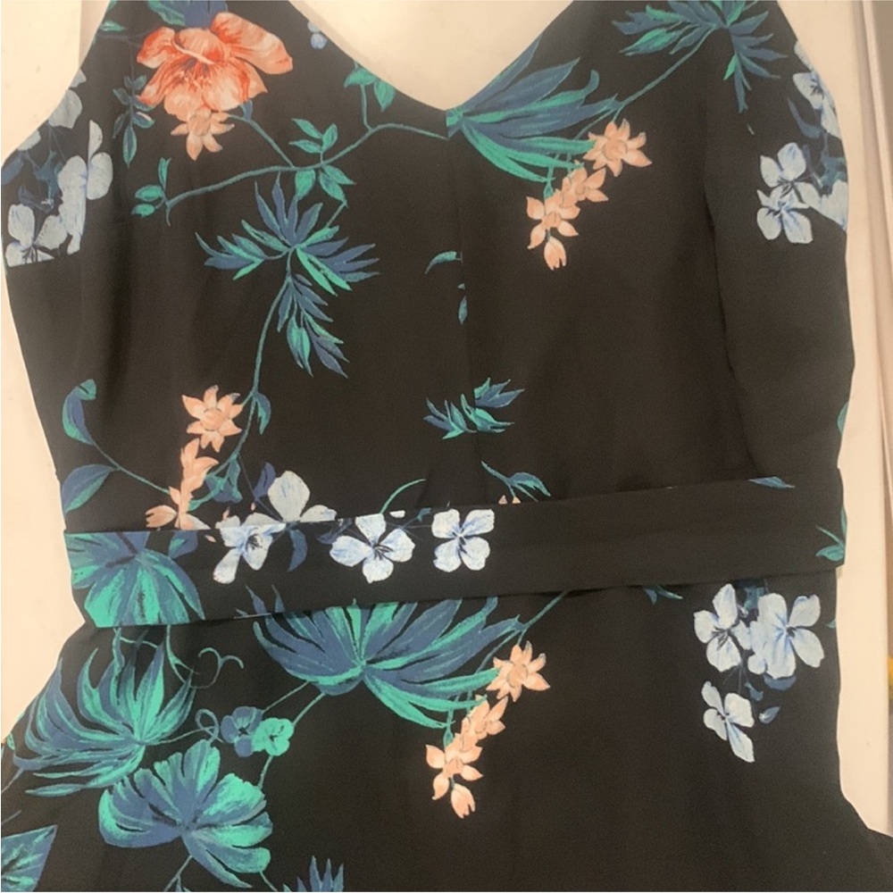 Banana Republic Black Floral High Low Dress - Picture 5 of 7